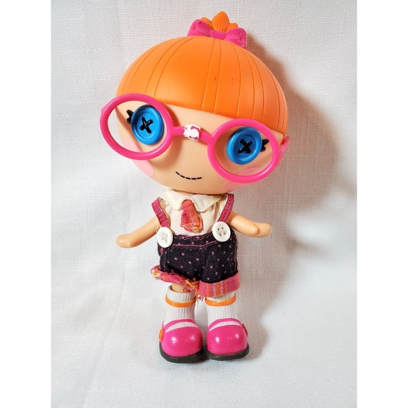 Lalaloopsy Jewel Sparkles Doll 8" Pink Glasses Orange Hair MGA Original Outfit - Picture 5 of 8